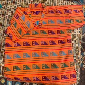 Mexican caftan shirt orange XL